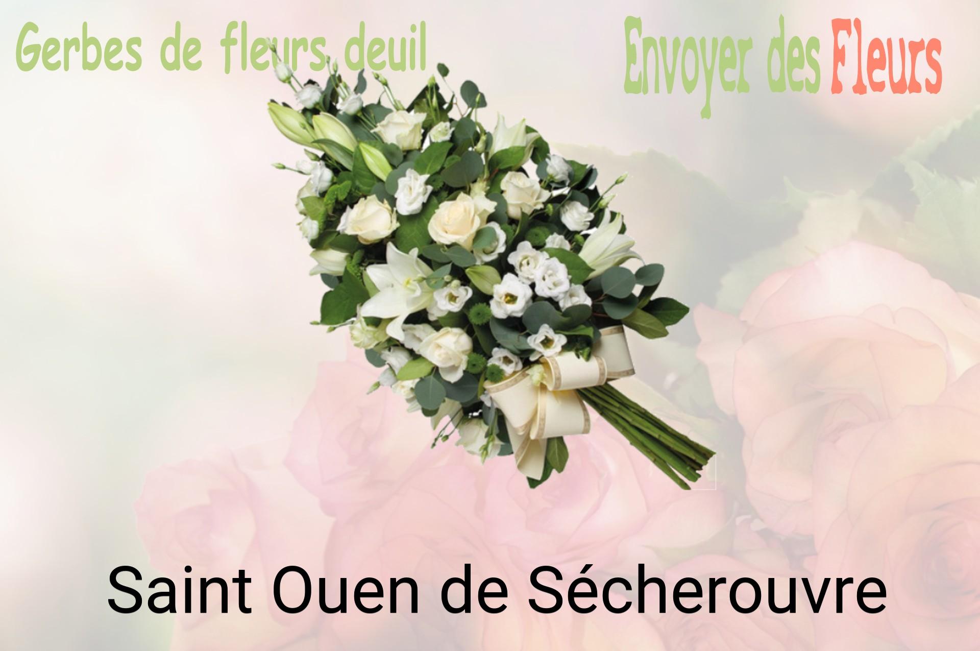 Gerbe de fleurs de deuil livrée à Saint-Ouen-de-Sécherouvre
